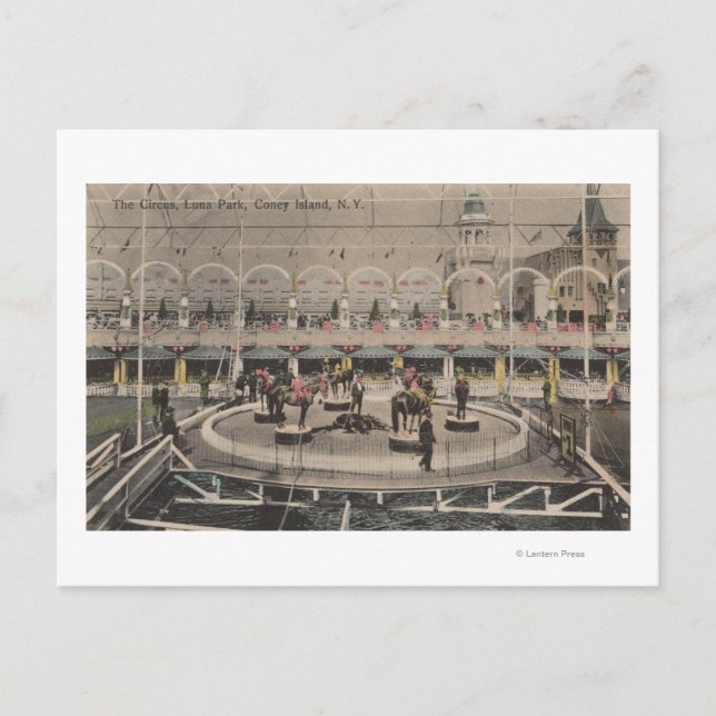 Carte Postale Coney Island, NY - Luna Park Circus Act (Devant)
