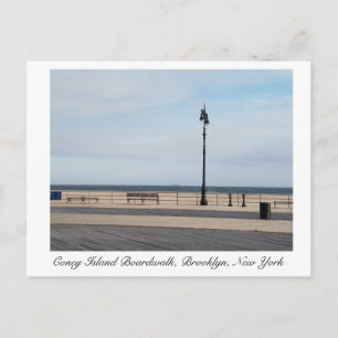 Carte Postale Coney Island promenade de Brooklyn en hiver