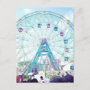 Carte Postale Coney Island Wonderwheel Ferris roulent dedans