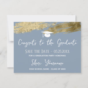 Carte Postale Confetti Graduation Party Enregistrer la date Invi