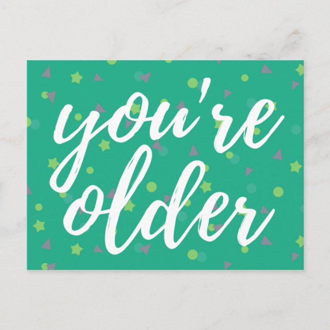 Carte Postale Confetti Script Anniversaire (Devant)