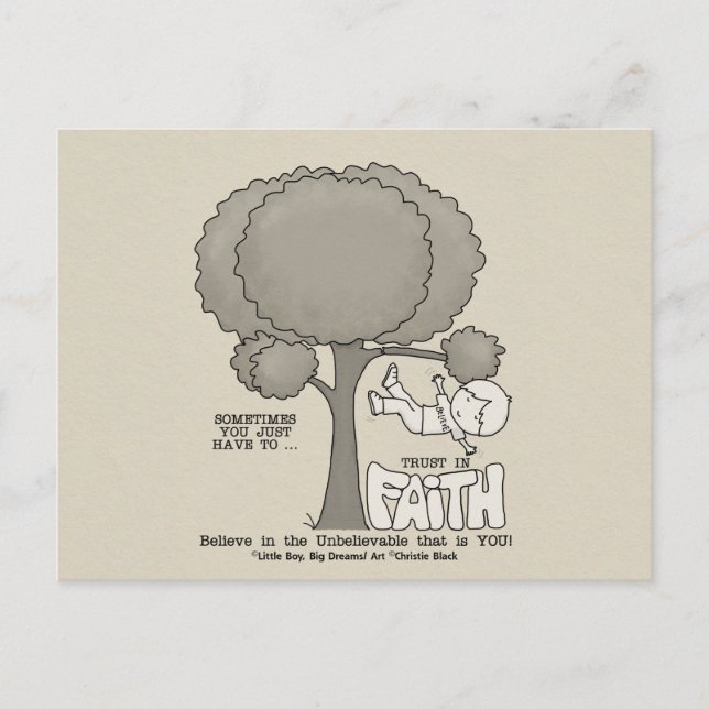 Carte Postale Confiance dans la foi (Devant)