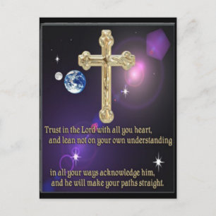 Carte Postale Confiance dans le Seigneur proverbes 3:5 dons