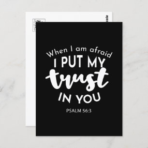 Carte Postale Confiance dans l'obscurité Quand j'ai peur, je met