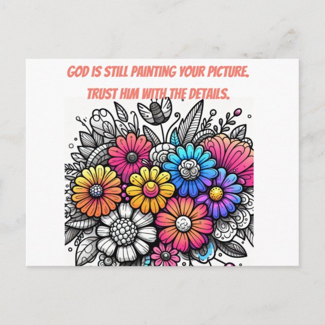 Carte Postale Confiance Dieu, foi (Devant)