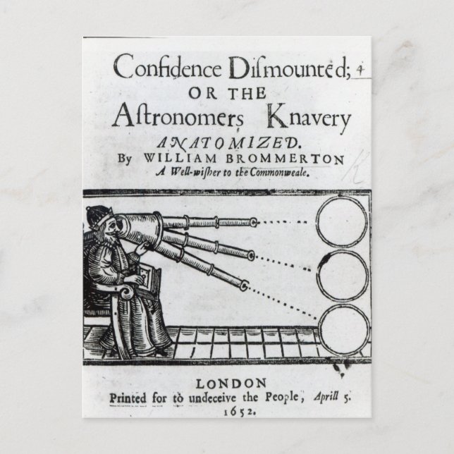 Carte Postale Confiance Frontispiece démontée ; Astronome (Devant)
