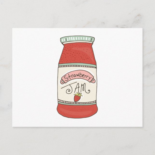 Carte Postale Confiture aux fraises (Devant)