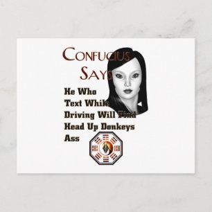 Carte Postale Confucius Dit