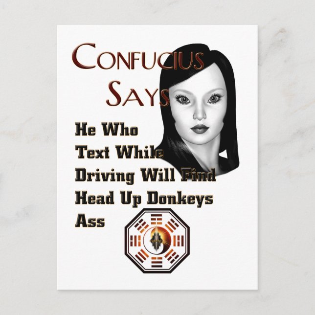 Carte Postale Confucius Dit (Devant)