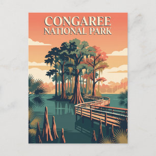 Carte Postale Congaree National Park South Carolina Affiche Rétr