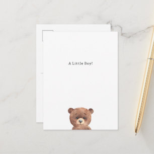 Carte Postale Congratulations Bear New Baby Birth Card