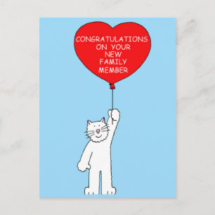 Carte Postale Congratulations de New Pet Cat