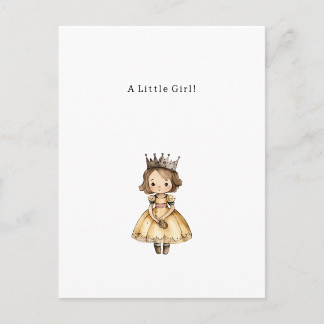 Carte Postale Congratulations Little Girl New Baby Birth Card (Devant)