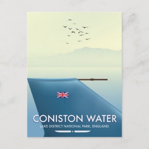 Carte Postale Coniston Water, district des lacs, Angleterre