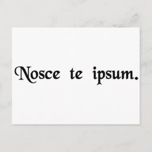 Carte Postale Connais-toi toi-même.