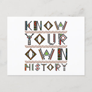Carte Postale Connaissez votre propre histoire Black History Jun