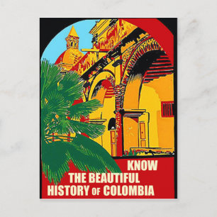 Carte Postale Connaître la belle histoire de Colombie, vintage