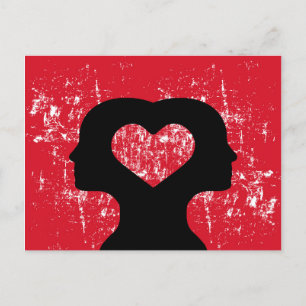 Carte Postale Connecté avec amour