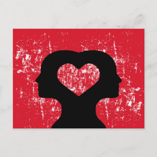 Carte Postale Connecté avec amour