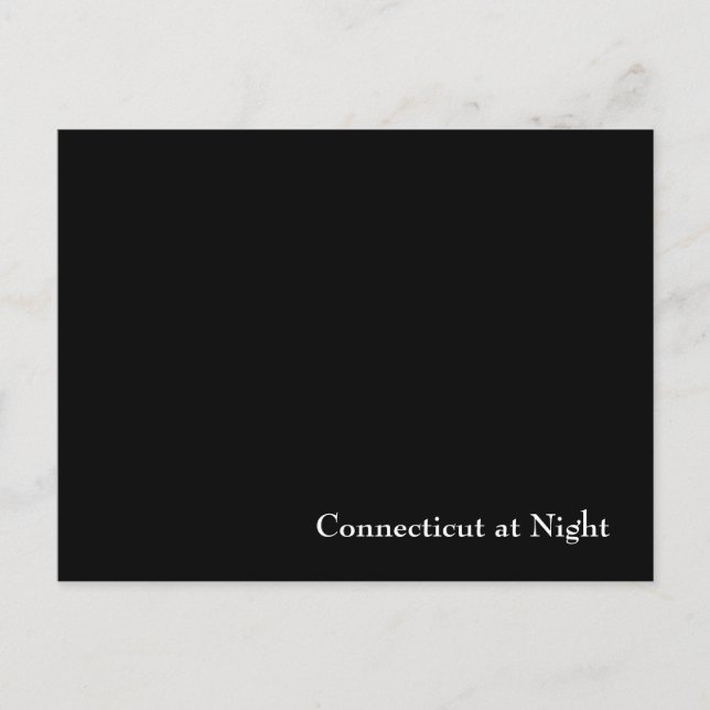 Carte Postale Connecticut la nuit (Devant)