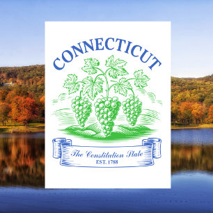 Carte Postale Connecticut L'État de la Constitution Établie en 1