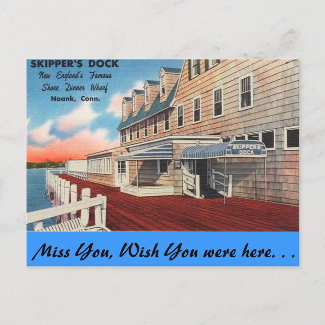 Carte Postale Connecticut, quai de skipper (Devant)