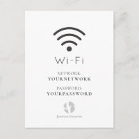 Connexion Wi-Fi blanche minimaliste de votre logo