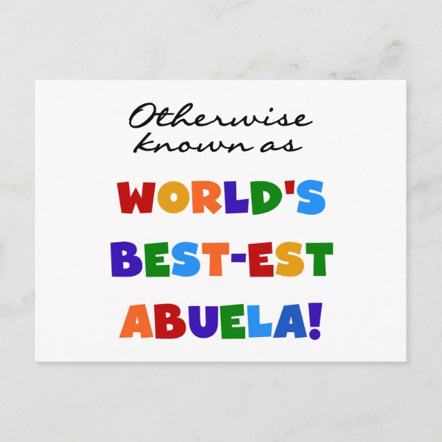 Carte Postale Connu par ailleurs comme le meilleur cadeau d'Abue (Devant)