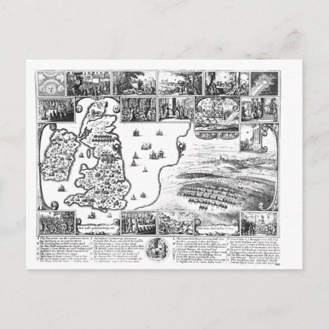 Carte Postale Conquêtes de Gustavus II Adolphe (Devant)
