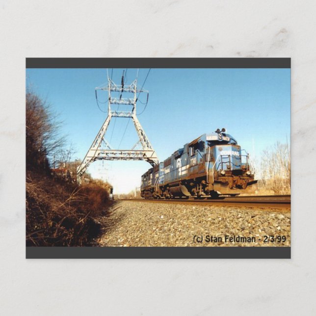 Carte Postale Conrail Engine 7741 à Pencoyd PA (Devant)