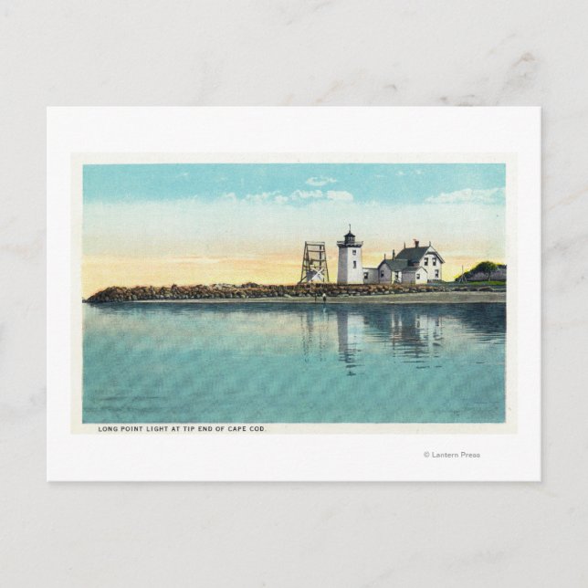 Carte Postale Conseil de fin Cape Cod Vue de Long Point (Devant)