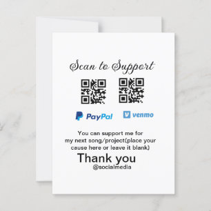 Carte Postale Conseil virtuel jar q r code argent don PayPal ven