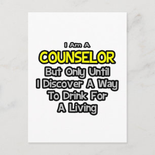 Carte Postale Conseiller .. Boire pour vivre