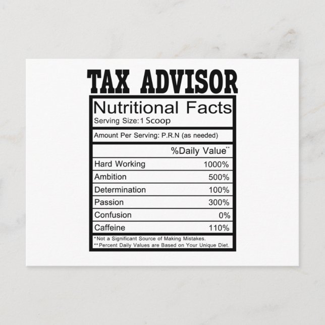 Carte Postale Conseiller fiscal (Devant)