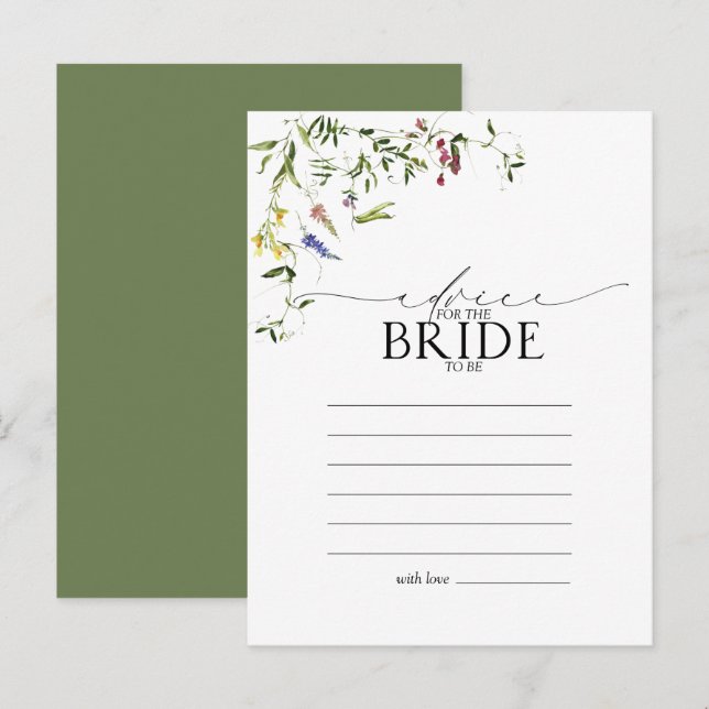 Carte Postale Conseils de peinture aquarelle de fleurs sauvages  (Devant / Derrière)