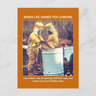 Carte Postale Conseils de sécurité sur les dangers biologiques a