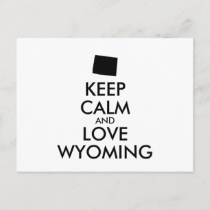 Carte Postale CONSERVER CALME et AMOUR WYOMING sur mesure