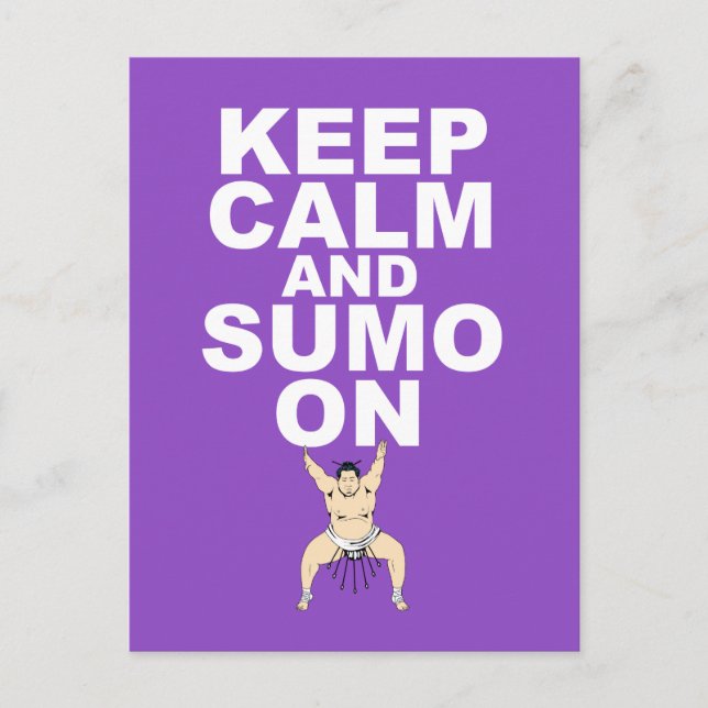 Carte Postale Conserver calme et Sumo sur cadeau Imprimer design (Devant)