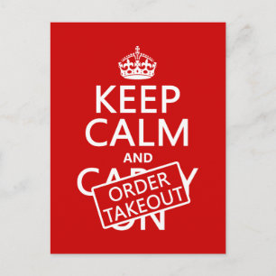 Carte Postale Conserver le calme et commander la prise (dans n'i