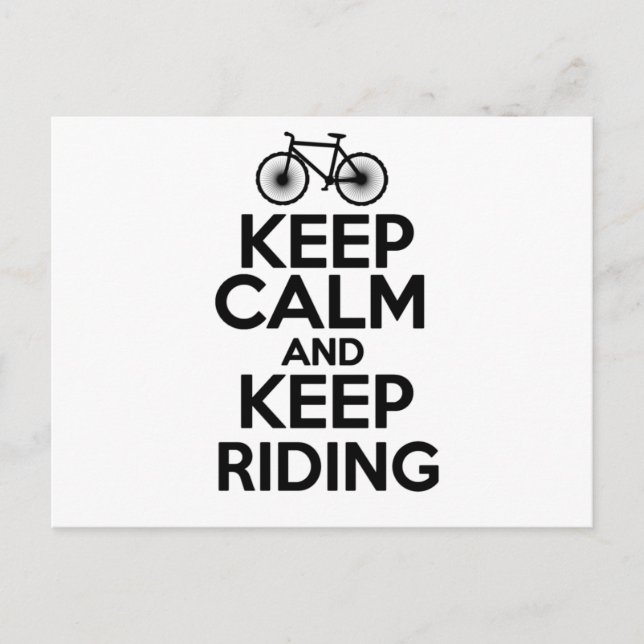 Carte Postale Conserver le calme et continuer l'équitation (Devant)