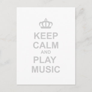 Carte Postale Conserver Le Calme Et Jouer Musique - Rock Band Pa