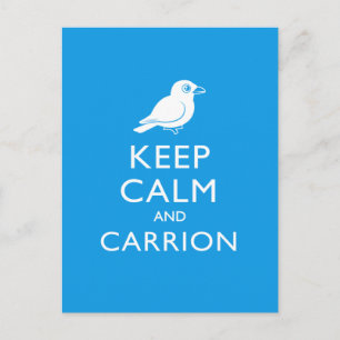 Carte Postale Conserver le calme et le Carrion (corbeau)