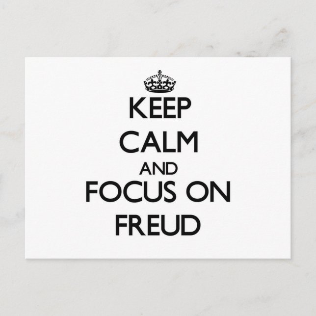 Carte Postale Conserver le calme et se concentrer sur Freud (Devant)