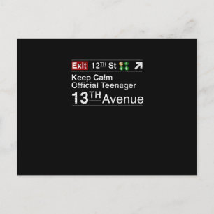 Carte Postale Conserver le calme Je suis officiellement un adole