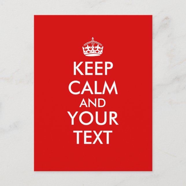 Carte Postale Conserver le Modèle calme Ajouter votre texte pers (Devant)