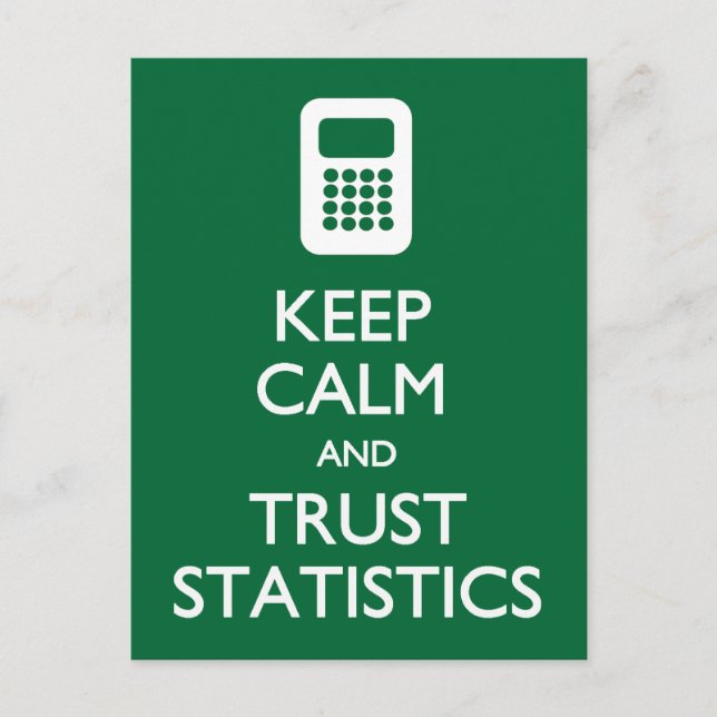 Carte postale Conserver les statistiques de confia (Devant)