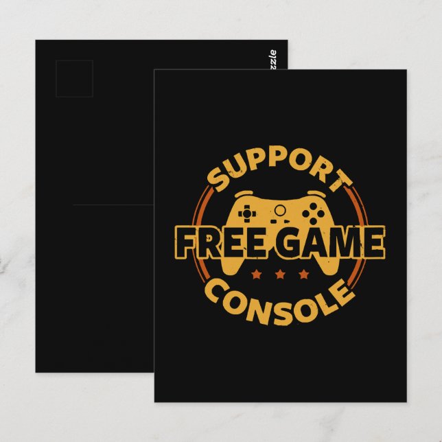Carte Postale Console de jeu drôle de manifestation de jeu (Devant / Derrière)