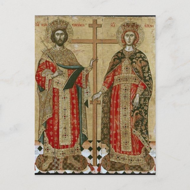 Carte Postale Constantine et Helen par Emmanuel Tzanes (Devant)