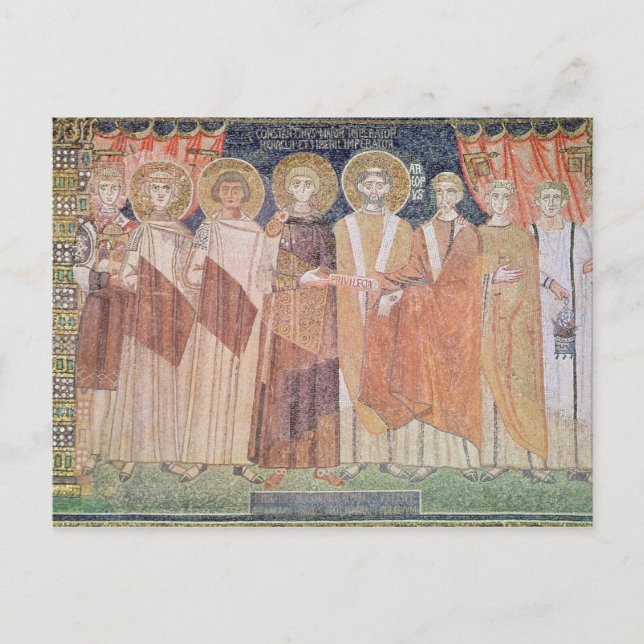 Carte Postale Constantine IV accordant des privilèges évêque (Devant)