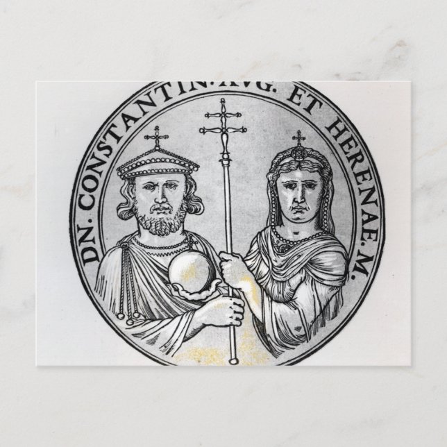 Carte Postale Constantine VI et sa mère Irène (Devant)